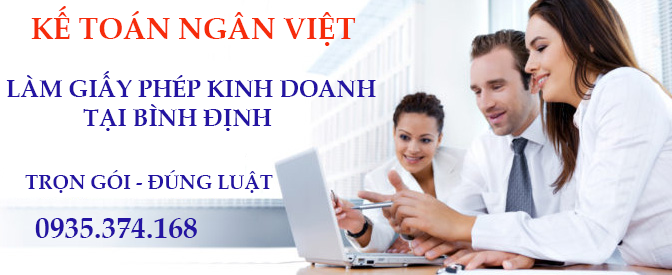 làm giấy phép kinh doanh tại Bình Định